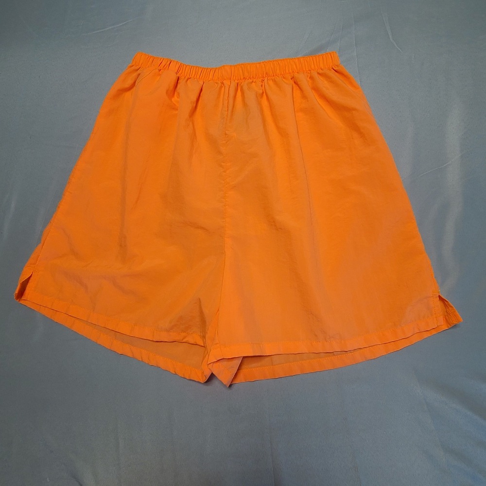 Athletic Works Nylon Running Shorts Womens Small Neon Orange S8372 Activewear